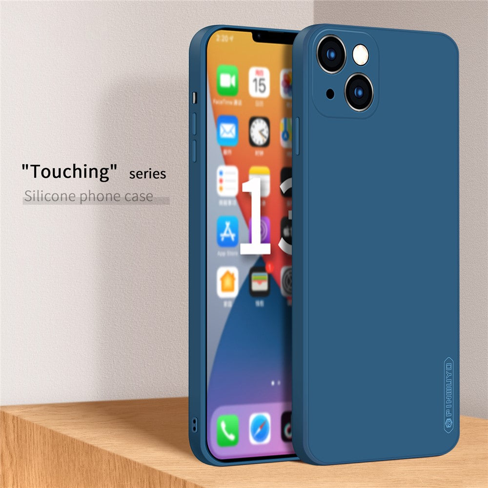 PINWUYO Precise Cut-Out Soft Skin Silicone Shockproof Phone Cover for iPhone 13 6.1 inch