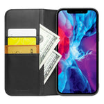 QIALINO Plånboksfodral i äkta nötskinn med fällbart lock till iPhone 13 Pro Max 6,7 tum