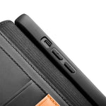 QIALINO Plånboksfodral i äkta nötskinn med fällbart lock till iPhone 13 Pro Max 6,7 tum
