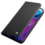 QIALINO Plånboksfodral i äkta nötskinn med fällbart lock till iPhone 13 Pro Max 6,7 tum