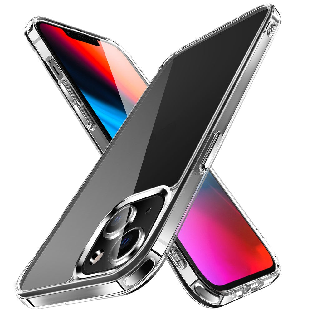 Robust TPU Stødabsorberende Kofanger + Gennemsigtigt PC Bagcover Anti-tab til iPhone 13 mini 5.4 tommer