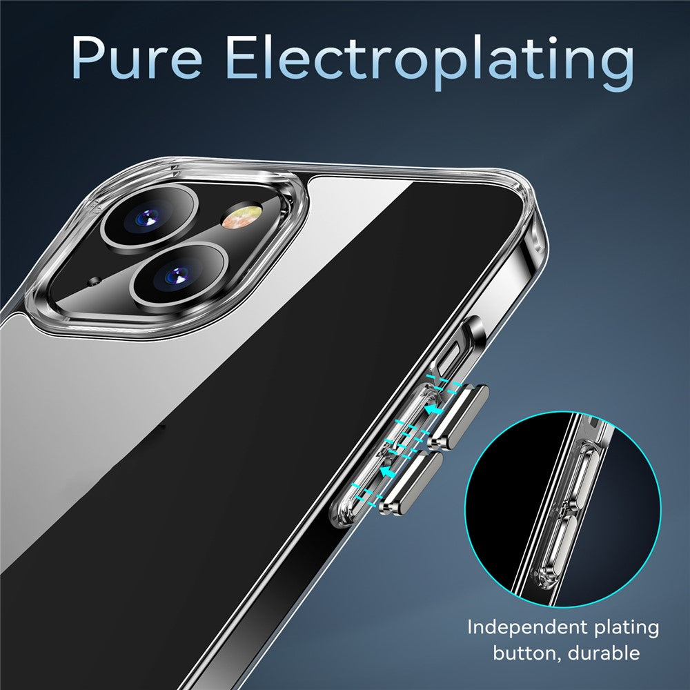 Rugged TPU Shock-Absorption Bumper + Clear PC Back Anti-Drop Cover for iPhone 13 mini 5.4 inch