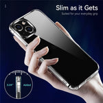 Rugged TPU Shock-Absorption Bumper + Clear PC Back Anti-Drop Cover for iPhone 13 mini 5.4 inch