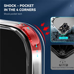 Rugged TPU Shock-Absorption Bumper + Clear PC Back Anti-Drop Cover for iPhone 13 mini 5.4 inch