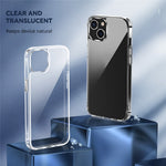 Rugged TPU Shock-Absorption Bumper + Clear PC Back Anti-Drop Cover for iPhone 13 mini 5.4 inch
