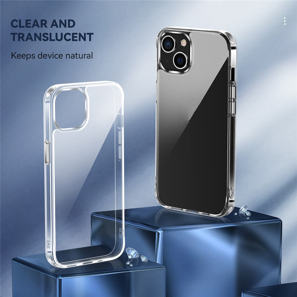 Rugged TPU Shock-Absorption Bumper + Clear PC Back Anti-Drop Cover for iPhone 13 mini 5.4 inch