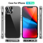 Hybrid Hard PC Back + Soft TPU Bumper Slim Crystal Clear Phone Case for iPhone 12 / 12 Pro 6.1 inch