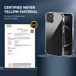 Hybrid Hard PC Back + Soft TPU Bumper Slim Crystal Clear Phone Case for iPhone 12 / 12 Pro 6.1 inch