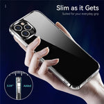 Hybrid Hard PC Back + Soft TPU Bumper Slim Crystal Clear Phone Case for iPhone 12 / 12 Pro 6.1 inch