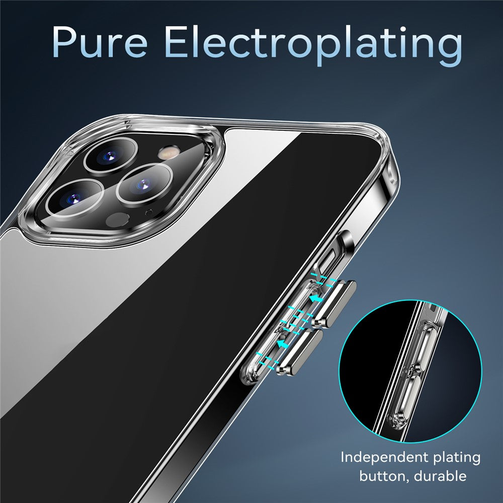 Hybrid Hard PC Back + Soft TPU Bumper Slim Crystal Clear Phone Case for iPhone 12 / 12 Pro 6.1 inch