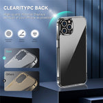 Hybrid Hard PC Back + Soft TPU Bumper Slim Crystal Clear Phone Case for iPhone 12 / 12 Pro 6.1 inch