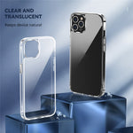 Hybrid Hard PC Back + Soft TPU Bumper Slim Crystal Clear Phone Case for iPhone 12 / 12 Pro 6.1 inch