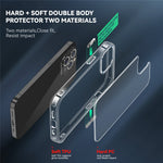 Hybrid Hard PC Back + Soft TPU Bumper Slim Crystal Clear Phone Case for iPhone 12 / 12 Pro 6.1 inch