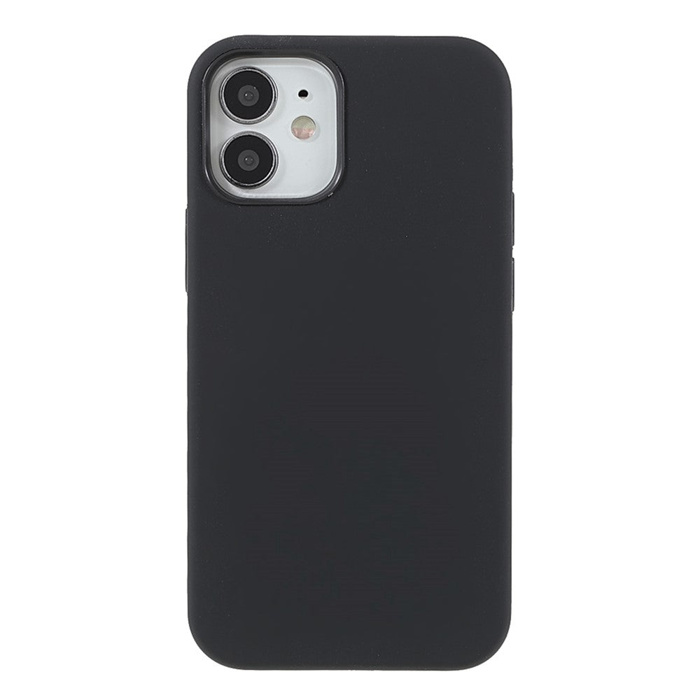 Solidt Silikone Slankt Mikrofiberforing Stødabsorberende Cover til iPhone 12 mini 5,4 tommer