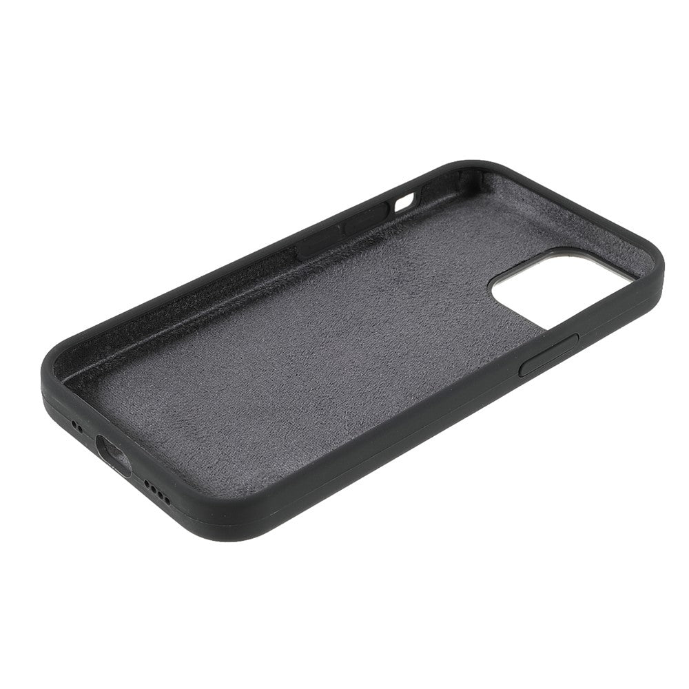 Solidt Silikone Slankt Mikrofiberforing Stødabsorberende Cover til iPhone 12 mini 5,4 tommer