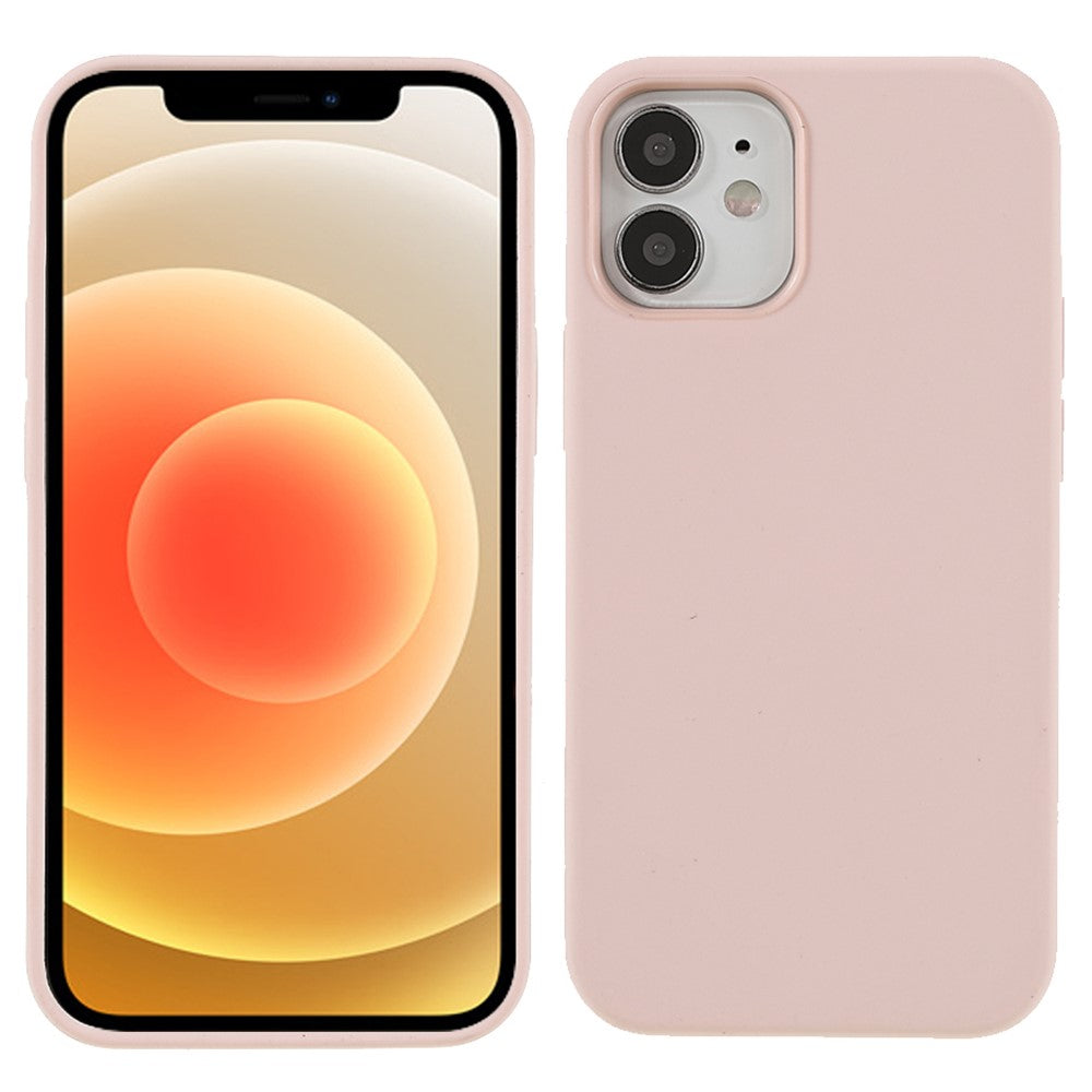 Solidt Silikone Slankt Mikrofiberforing Stødabsorberende Cover til iPhone 12 mini 5,4 tommer