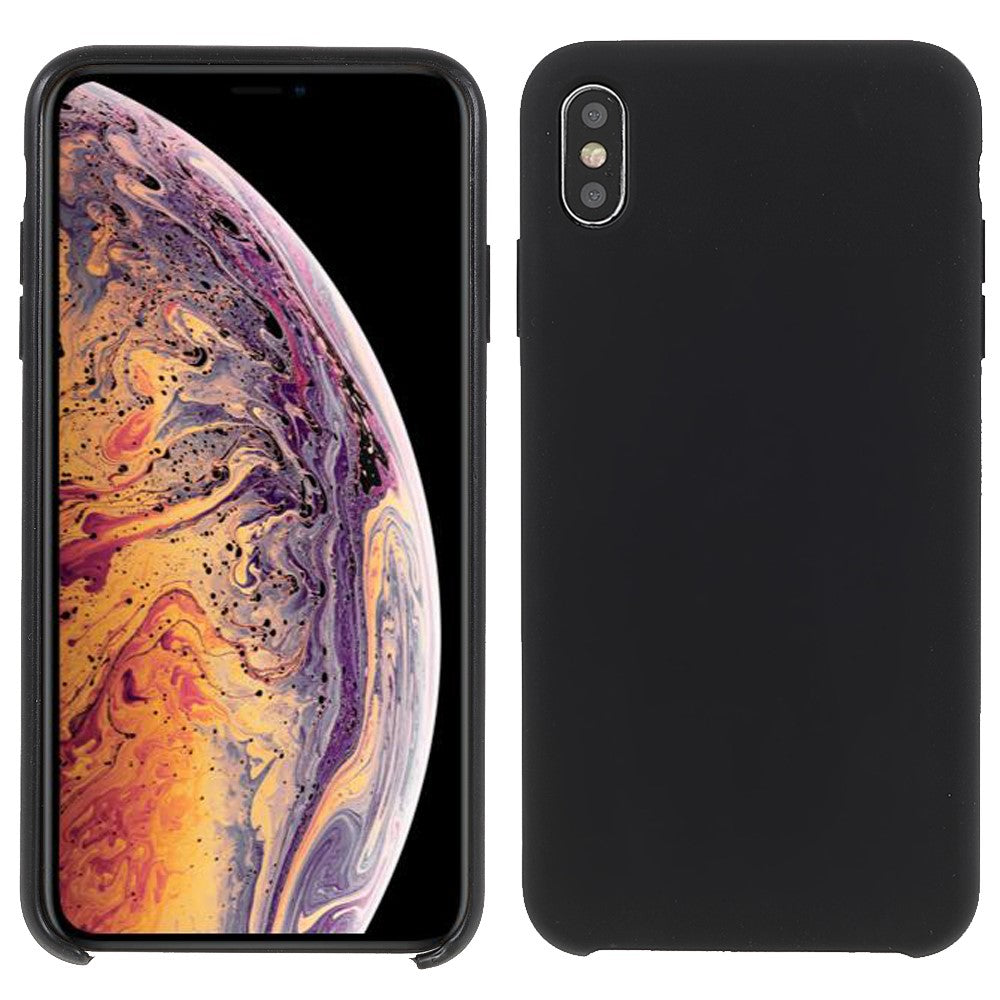 Solid Silicone Shockproof Phone Case with Soft Anti-Scratch Microfiber Lining for iPhone XS Max 6.5 inch