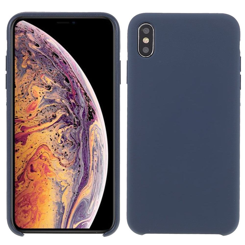 Solid Silicone Shockproof Phone Case with Soft Anti-Scratch Microfiber Lining for iPhone XS Max 6.5 inch