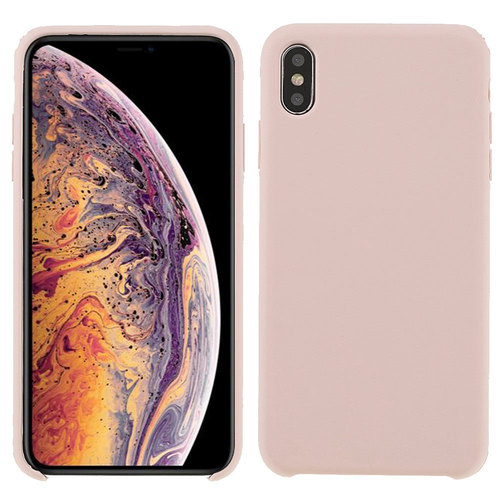 Solid Silicone Shockproof Phone Case with Soft Anti-Scratch Microfiber Lining for iPhone XS Max 6.5 inch