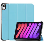 Trefoldigt stander etui i PU-læder, smart beskyttelsescover til iPad mini (2024) / mini (2021)