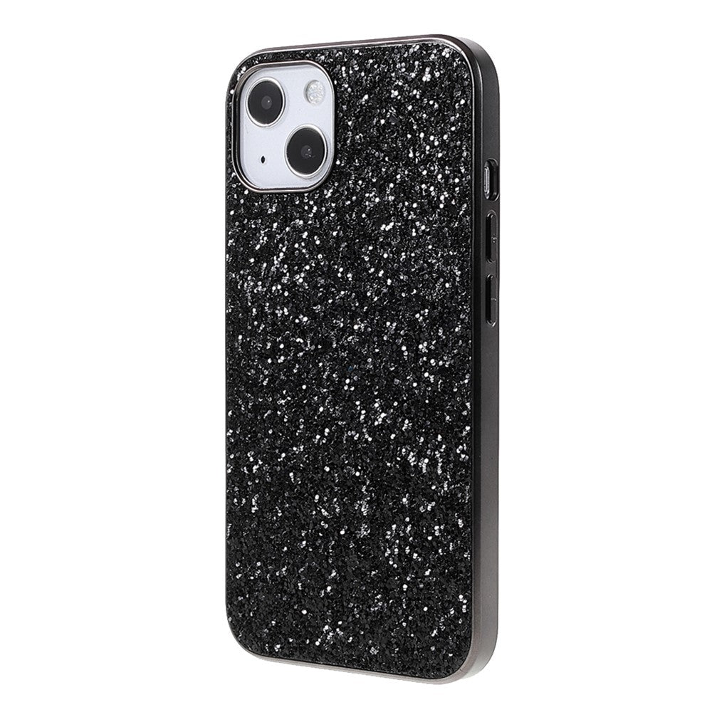 Glitter Bling TPU Electroplating Edge + Hard PC Back Stylish Light Shockproof Phone Cover for iPhone 13 mini 5.4 inch