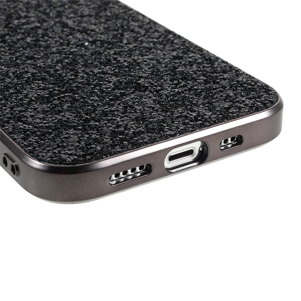 Glitter Bling TPU Electroplating Edge + Hard PC Back Stylish Light Shockproof Phone Cover for iPhone 13 mini 5.4 inch