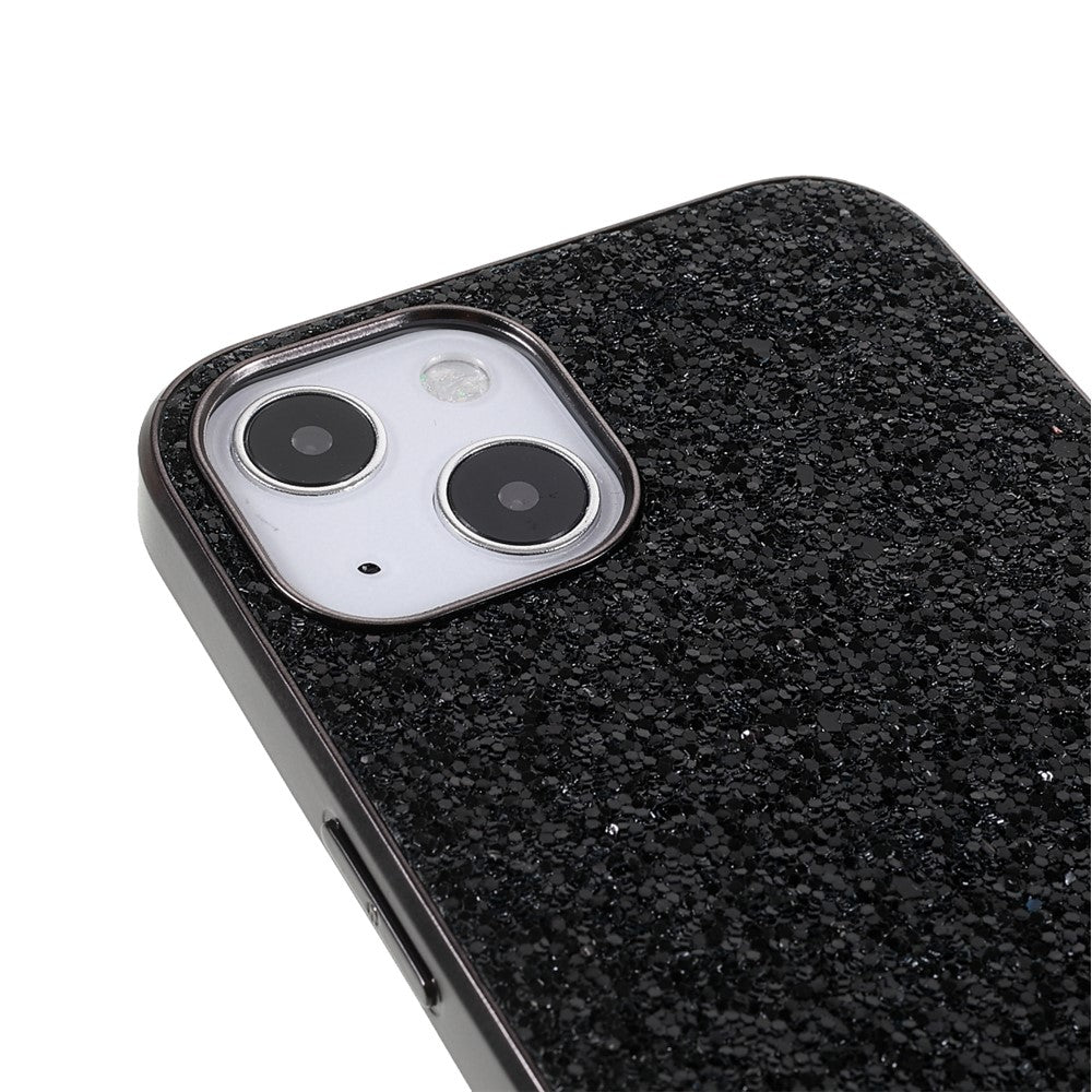 Glitter Bling TPU Electroplating Edge + Hard PC Back Stylish Light Shockproof Phone Cover for iPhone 13 mini 5.4 inch