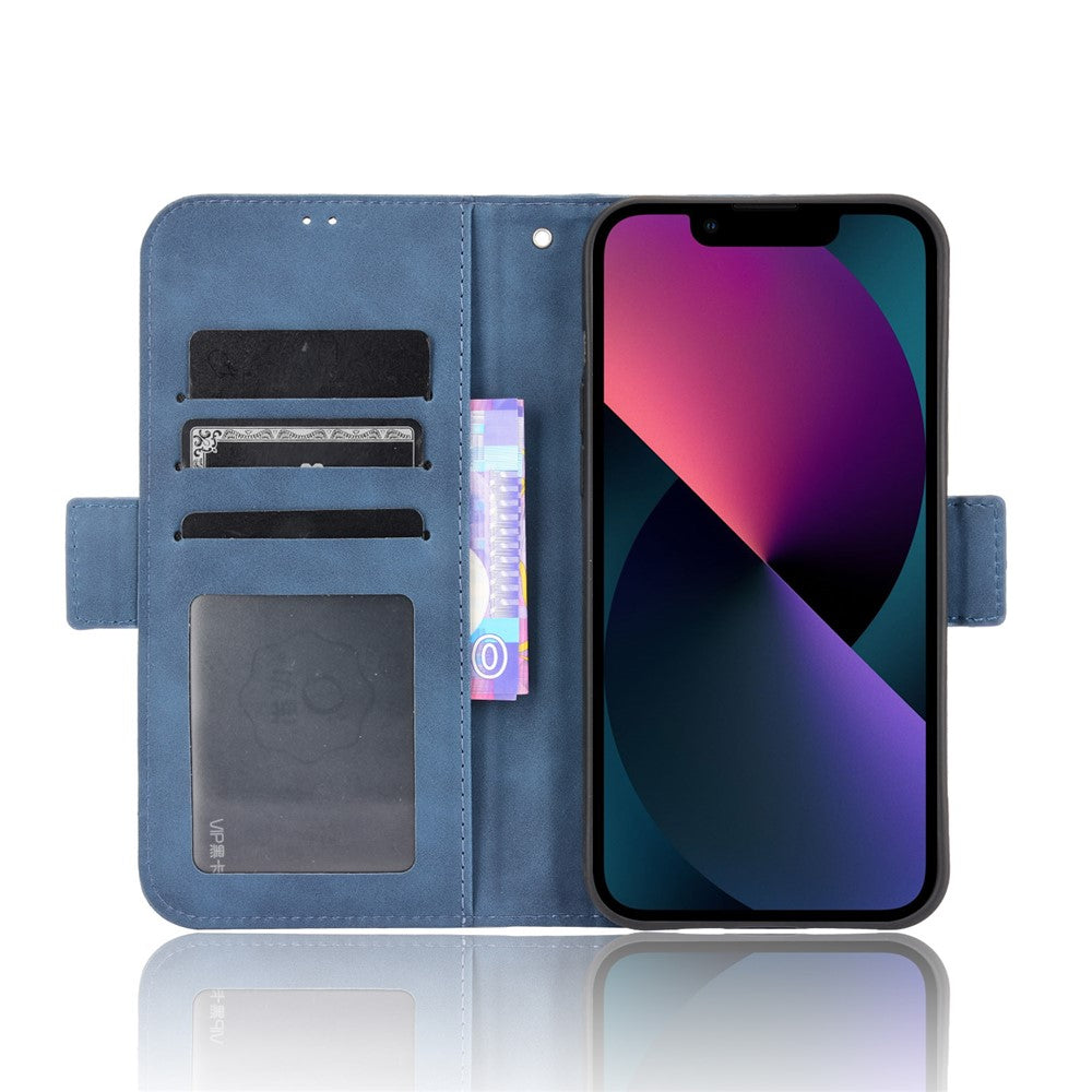 Multiple Card Slot Design Magnetic Closure Leather Cell Phone Cover with Stand for iPhone 13 mini 5.4 inch
