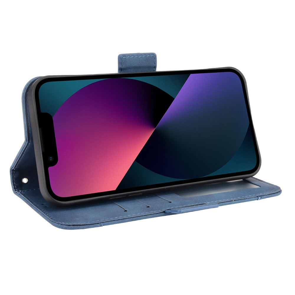 Multiple Card Slot Design Magnetic Closure Leather Cell Phone Cover with Stand for iPhone 13 mini 5.4 inch