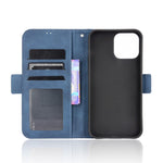 Multiple Card Slot Design Magnetic Closure Leather Cell Phone Cover with Stand for iPhone 13 mini 5.4 inch