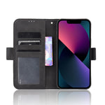Multiple Card Slot Wallet Design Full Protection Leather Phone Cover with Stand for iPhone 13 6.1 inch