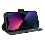 Multiple Card Slot Wallet Design Full Protection Leather Phone Cover with Stand for iPhone 13 6.1 inch