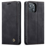 CASEME 013 Series For iPhone 13 mini Magnetic Auto-absorbed Wallet Stand Leather Phone Case