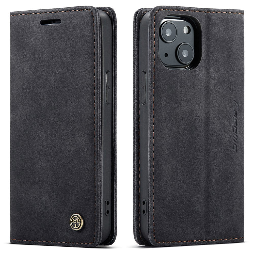 CASEME 013 Series For iPhone 13 mini Magnetic Auto-absorbed Wallet Stand Leather Phone Case