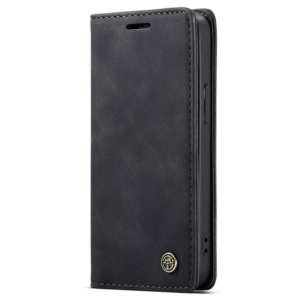 CASEME 013 Series For iPhone 13 mini Magnetic Auto-absorbed Wallet Stand Leather Phone Case
