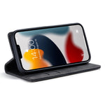CASEME 013 Series For iPhone 13 mini Magnetic Auto-absorbed Wallet Stand Leather Phone Case