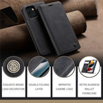 CASEME 013 Series For iPhone 13 mini Magnetic Auto-absorbed Wallet Stand Leather Phone Case