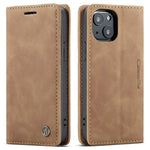 CASEME 013 Series For iPhone 13 mini Magnetic Auto-absorbed Wallet Stand Leather Phone Case