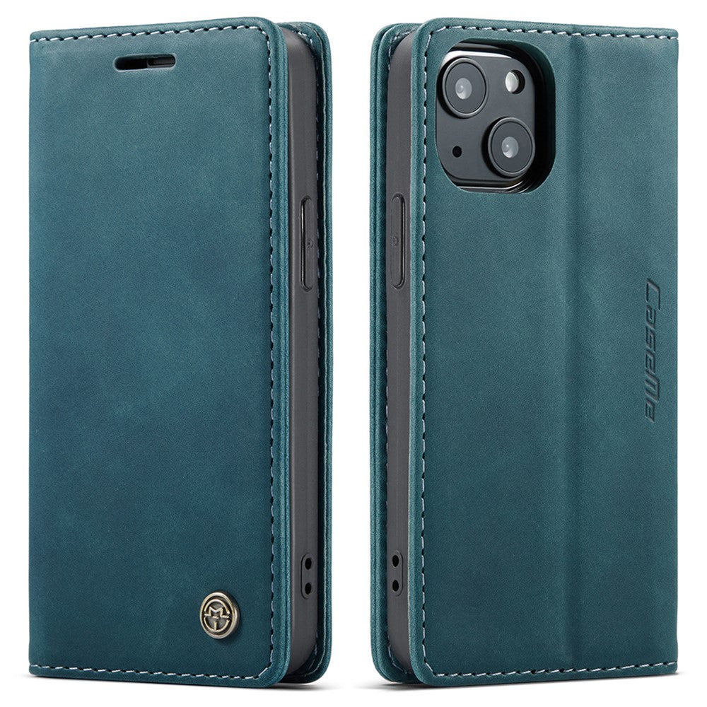 CASEME 013 Series For iPhone 13 mini Magnetic Auto-absorbed Wallet Stand Leather Phone Case