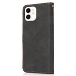 Dual Color Splicing Anti-Drop Wallet Stand Design Leather Phone Cover with Wrist Strap for iPhone 11 6.1 inch
