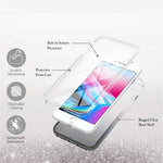 Transparent LA1 Series Gradient Color TPU Cover + PC Frame + PET Screen Protector Phone Case Shell for iPhone 6s/SE (2022)/SE (2020)/8/7