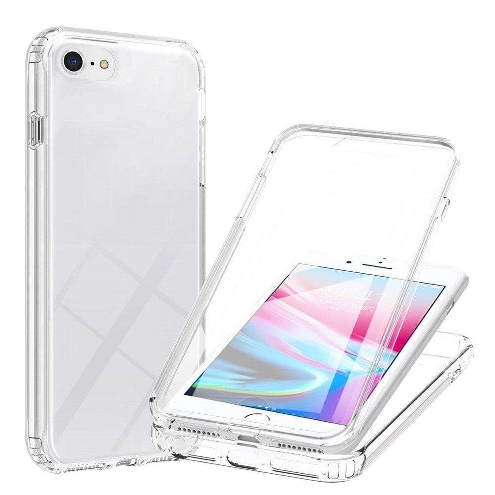 Transparent LA1 Series Gradient Color TPU Cover + PC Frame + PET Screen Protector Phone Case Shell for iPhone 6s/SE (2022)/SE (2020)/8/7