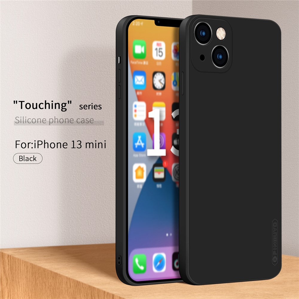 PINWUYO Soft Liquid Silicone Precise Cutouts All-Around Protective Phone Case for iPhone 13 mini 5.4 inch