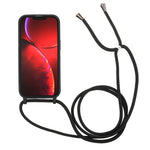 Flexible TPU Mobile Phone Back Case Protector with Adjustable Lanyard for iPhone 13 mini 5.4 inch
