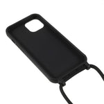 Flexible TPU Mobile Phone Back Case Protector with Adjustable Lanyard for iPhone 13 mini 5.4 inch