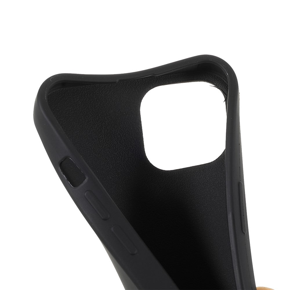 Flexible TPU Mobile Phone Back Case Protector with Adjustable Lanyard for iPhone 13 mini 5.4 inch