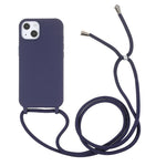 Flexible TPU Mobile Phone Back Case Protector with Adjustable Lanyard for iPhone 13 mini 5.4 inch