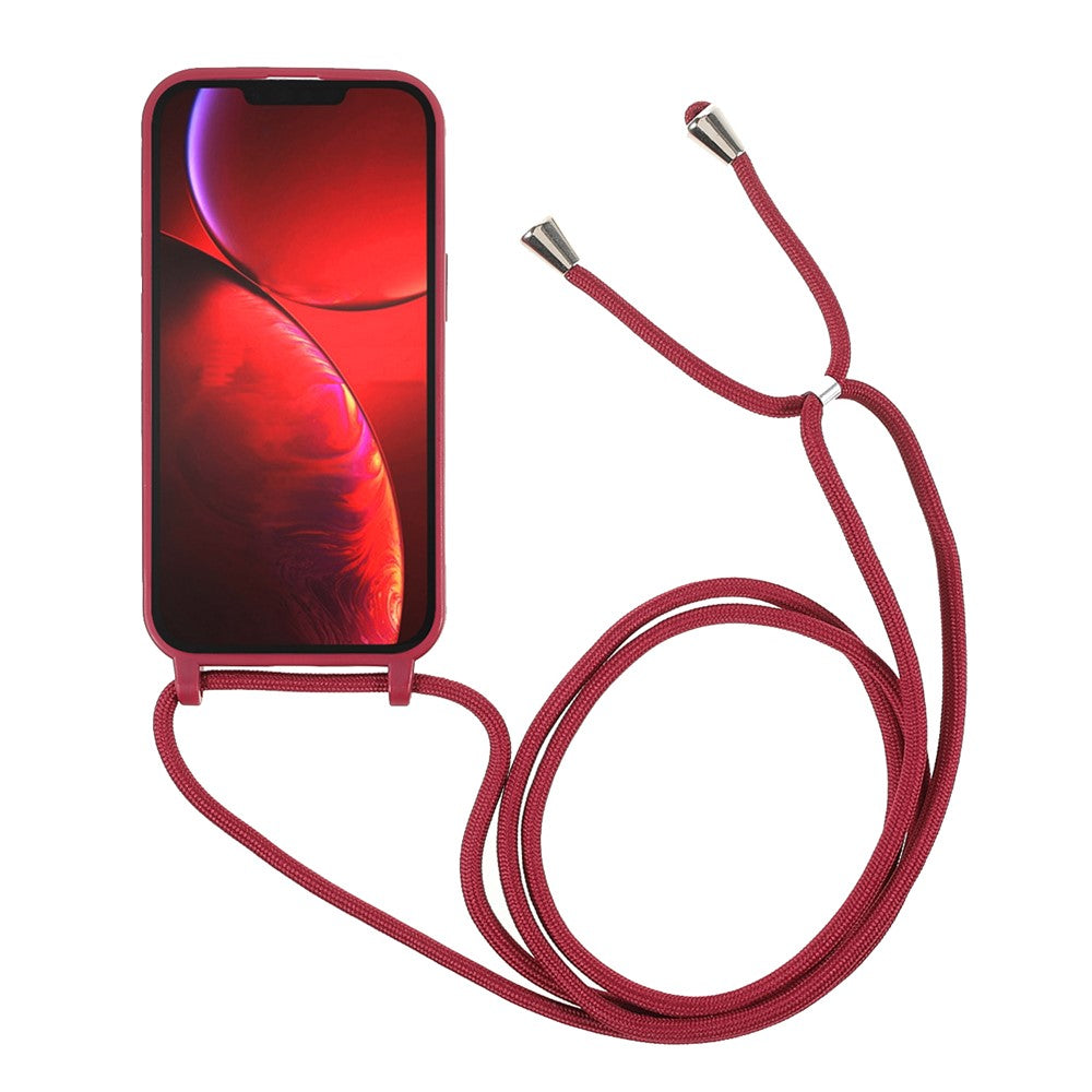 Anti-ridse TPU telefoncover med justerbar snor til iPhone 13 6.1 tommer