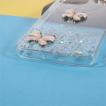 3D Butterfly Pattern Glittering Epoxy TPU Cell Phone Cover Shell for iPhone 13 Pro 6.1 inch