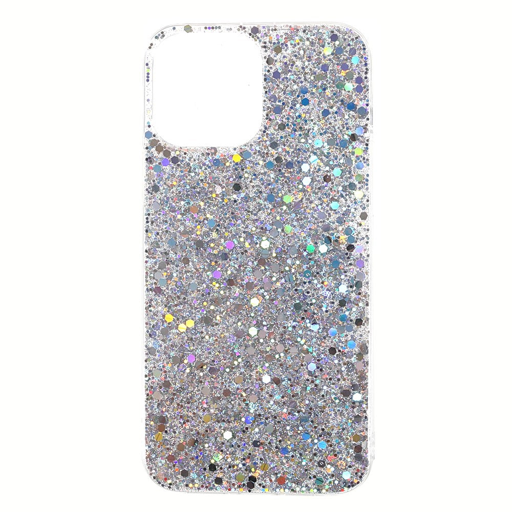 Flash Powder Sequins Stylish Acrylic+TPU Phone Case for iPhone 13 mini 5.4 inch